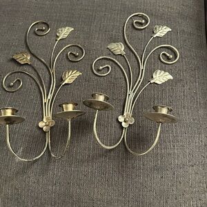 Elegant Gold Wall Candle Holders